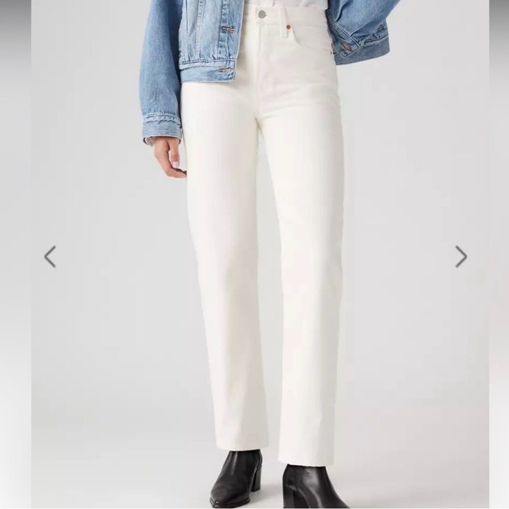 Levi's High Rise Cream Jeans